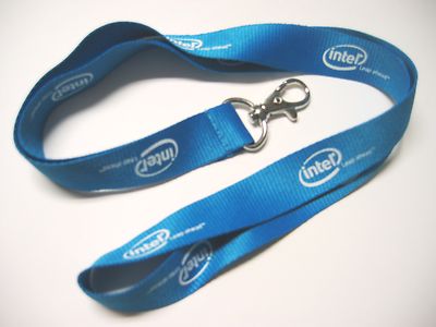 Gadget Intel 5 Bandes De Cou Avec Mousqueton Pour Clés/badge - Neuf Sans étiquettes