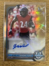 2022 Bowman University Football Jerome Ford 1st Bowman Gold Refractor Auto 40/50