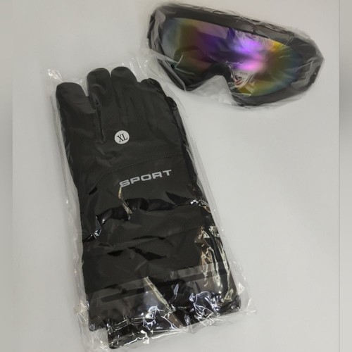 Sport Googles and Touch Screen Gloves Black Size XL Brand New in Package - Picture 2 of 16