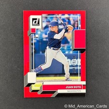 2022 Donruss Baseball #225 Juan Soto Red Parallel Image Variation Nats /2022