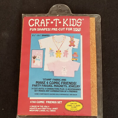 Craf-T-Kids Fun Shapes! Pre-Cut for You #740 Comic Friends Set - Craft Kit - New