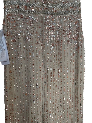 Abito Mac Duggal taglia 6 senza maniche paillettes scollo a V MIDI tubino 70267 - Foto 11 di 14