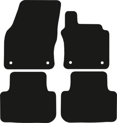 VW Golf Mk7 2013-2019 Tailored Carpet CarMats Black 4pc Floor Mat Set Volkswagen