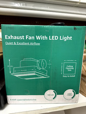 FASDUNT Bathroom Exhaust Fan Ultra Quiet 1.0 Sones Bathroom Ceiling Vent Fan wit