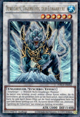 Yugioh! Dewloren, Tigerkönig der Eisbarriere Duel Terminal Ultra Rare HAC1-DE052