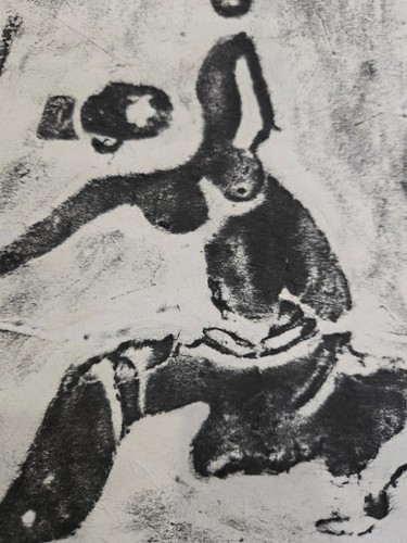 Han dynasty (206BCE) brick relief charcoal rubbings. hunting and scarf dancing - Picture 8 of 12