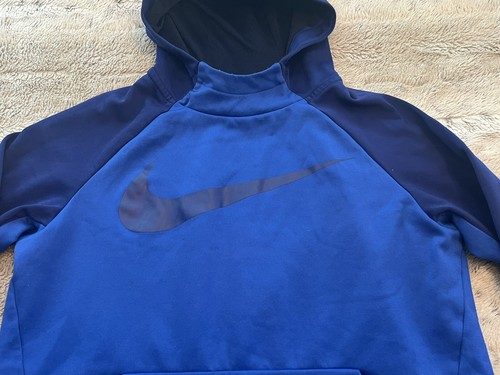 Nike Boys Large Blue Hoodie Dri-Fit Youth Kids with Pockets - Picture 2 of 14