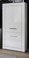 Highboard Kommode Schrank Weiß Hochglanz Wohn- Esszimmer MöBel 65X142 Cm Carrara