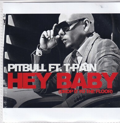 PITBULL feat T-PAIN - Hey baby (Drop it to the floor) 1TR ACETATE PROMO CD 2010