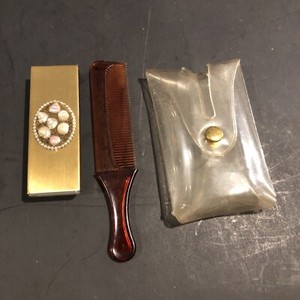 Vintage Brass w/ Sea Shells Boutique COMB BRUSH In Original Package