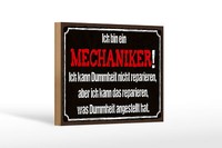 Holzschild Spruch 18X12 Cm Bin Mechaniker Kann Reparieren Deko Schild