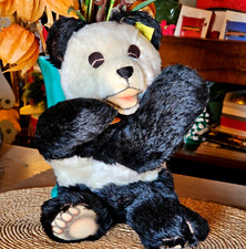 Vintage Steiff Germany Mohair Floppy Panda , Amazing Condition, Large 28 cm