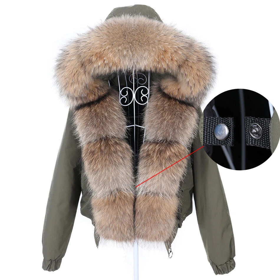 Womens jackets with cheap big fur hoods