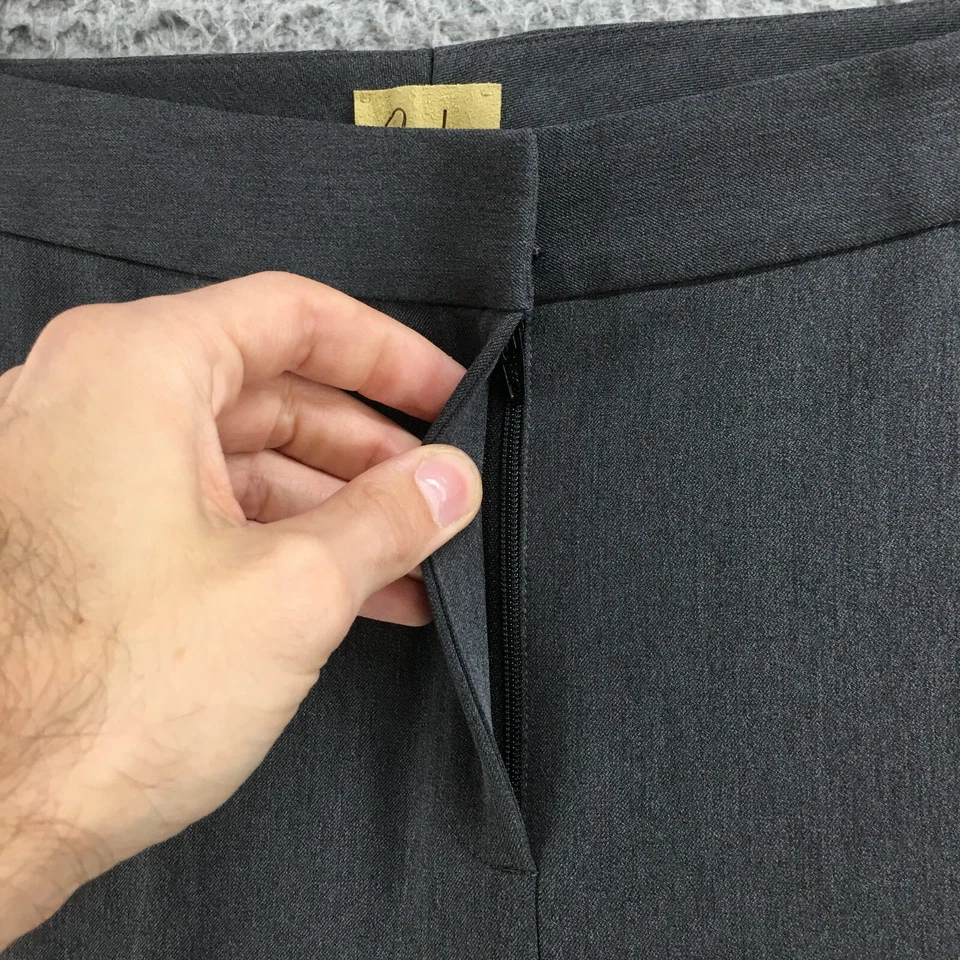 Pantalón de vestir Caslon para mujer 10 (31x33,5 real) gris tiro medio frente plano Foto 3 de 4