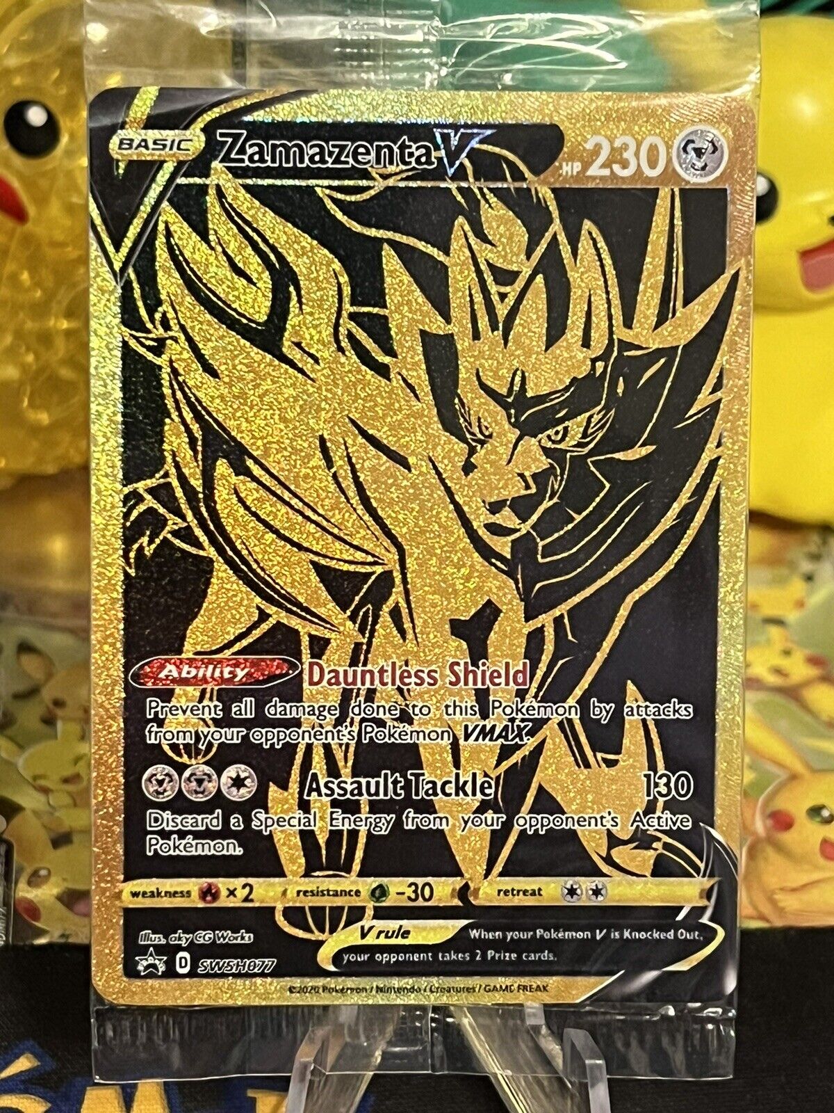 Pokemon Zamazenta V - Holo Ultra Rare - 98/159 - Crown Zenith NM