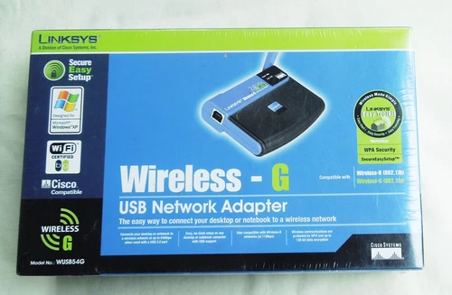 Linksys Wireless-G USB Network Adapter Wireless WUSB54G 2.4Ghz 802.11g