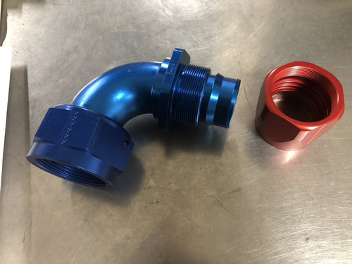 24AN AN24 Hose End Red/Blue Anodized -24AN 90 degree NEW - Picture 7 of 7