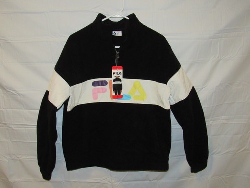 FILA SPORT WOMEN'S BLACK 1/2 ZIP UP LONG SLEEVE SWEATSHIRT JACKET SIZE M NWT
