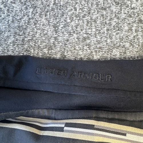 Vintage Under Armour Polo Men's Large Fun Pattern Black Gold Grey - Picture 8 of 10