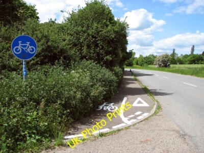 Photo 6x4 Cycle path beside Castleton Way Eye/TM1473  c2015
