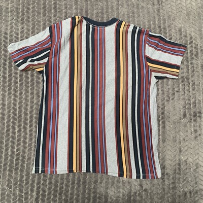 T-shirt Homme RVCA Cairo Vertical à Rayures Verticales - Taille M, Gris, NEUF
