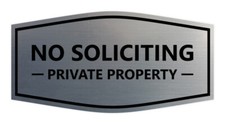 Signs ByLITA Fancy No Soliciting Private Property Sign