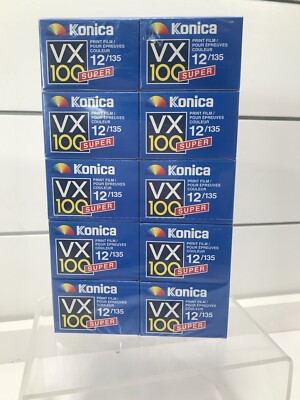Konica Super VX100 Vintage Rolls 10 pack In Sealed Package 12/135 New NOS