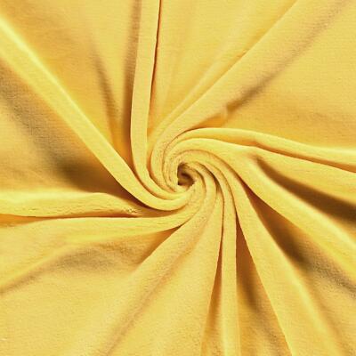 Doppelseitiger Koralle Kuschel Fleece Stoff Material GELB