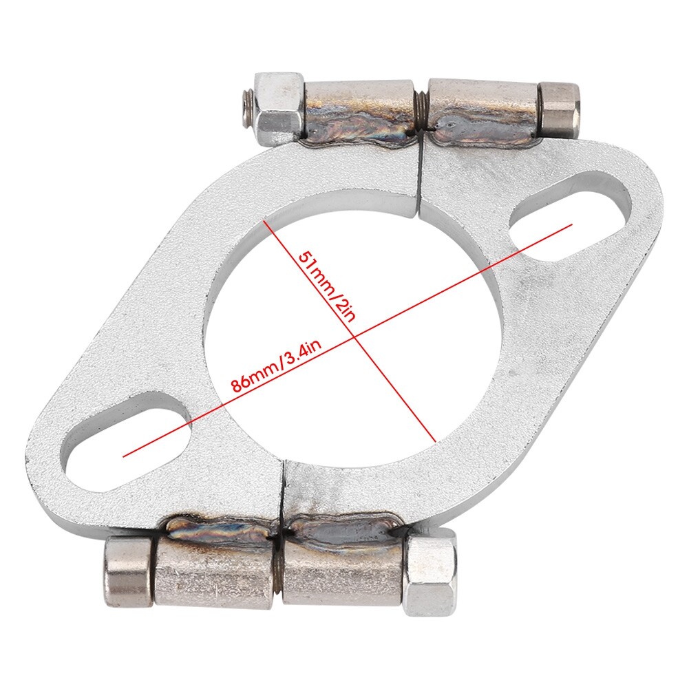 Exhaust Flange 2 Inch Flat Oval Split Repair Flange Replacement