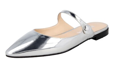 靴 Vintage Prada Gray Satin Mules 36 1/2 PRADA SANDALS FLATS MULES BALLERINAS SHOES 1F534L SILVER NEW US 6