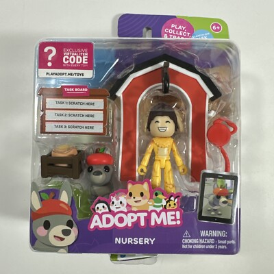 Jazwares Adopt Me; Nursery 5 Piece Play-Set w/ Task Board & Virtual Code
