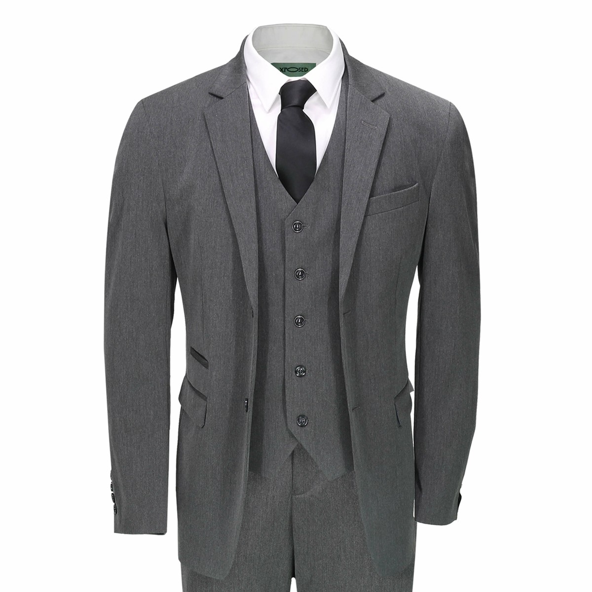 【THE SUIT COMPANY×REDA】3ピース M チャコールグレー REDA】ウール100％ スリーピースウールスーツ チャコールグレー