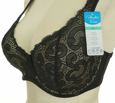 Playtex Love My Curves Bra NEW Underwire Thin Foam & Lace #4514