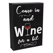 JennyGems Wine Gifts for Women, Come in and Wine for a Bit, Wine Accessories