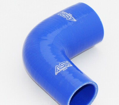90° Grad, Reduzierbogen, Reduzierungsbogen, 19mm > 13mm, Silikonschlauch - BLAU
