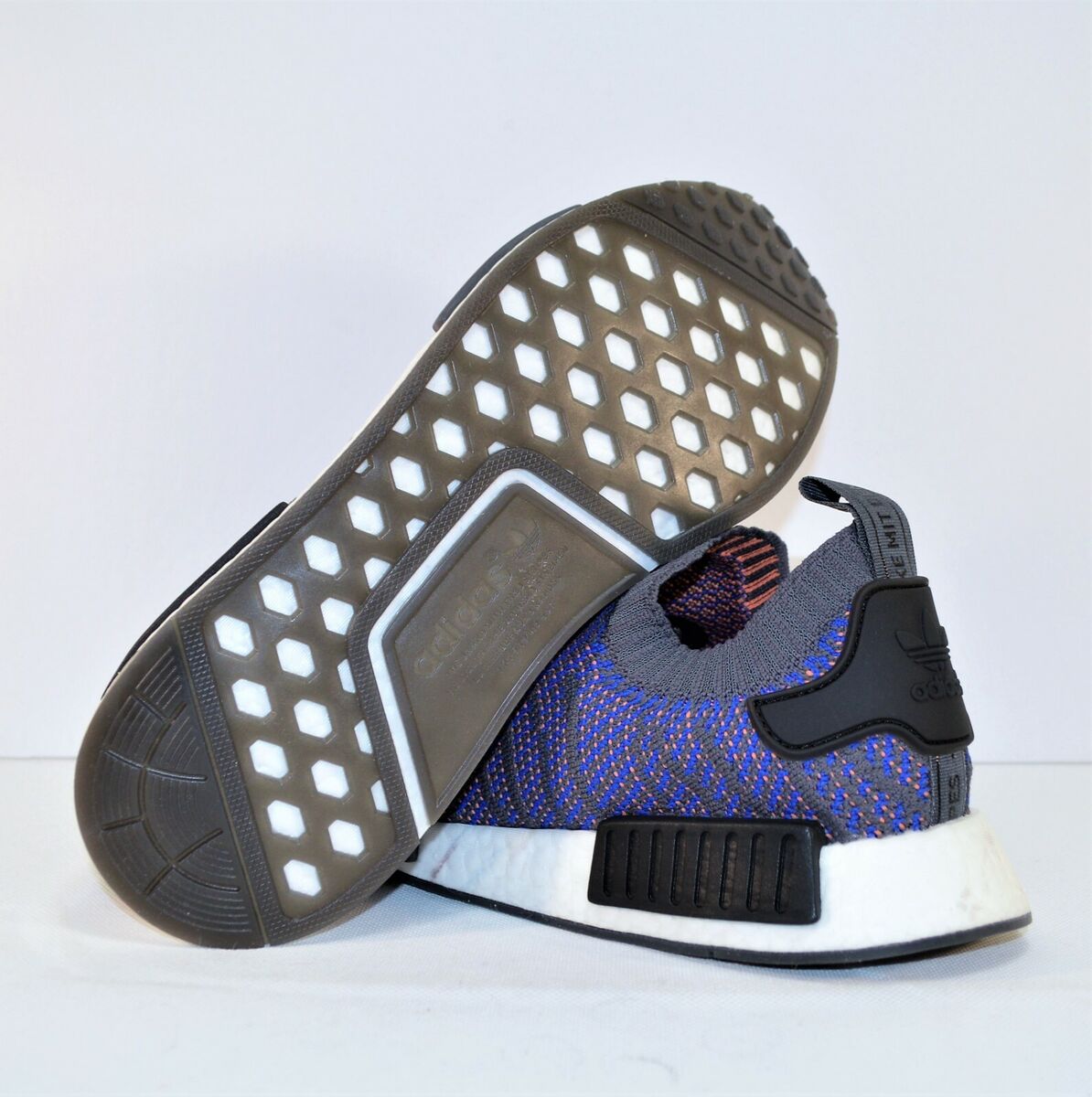 国内配送 adidas Originals NMD_R1 STLT PK C.BLACK/REDSLD/BLUE Adidas Boost NMD R1 STLT Primeknit Blue & Black Running