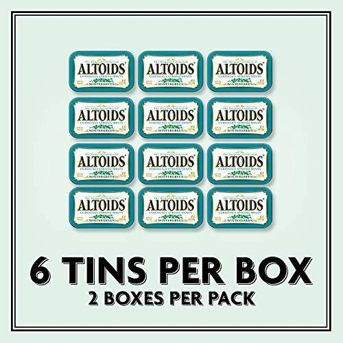 ALTOIDS Wintergreen Mints Singles Talla 1.76 onzas Caja de 12 unidades Foto 4 de 4