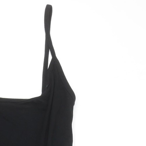 PRETTYLITTLETHING Womens Black Viscose Blend Unitard One-Piece Size 6 Side - Picture 4 of 12