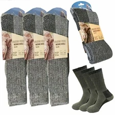 Merino wool Mens Thick Heavy Duty Outdoor Hiking Boot Thermal Winter Socks lot