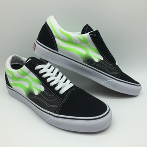 vans green flame old skool