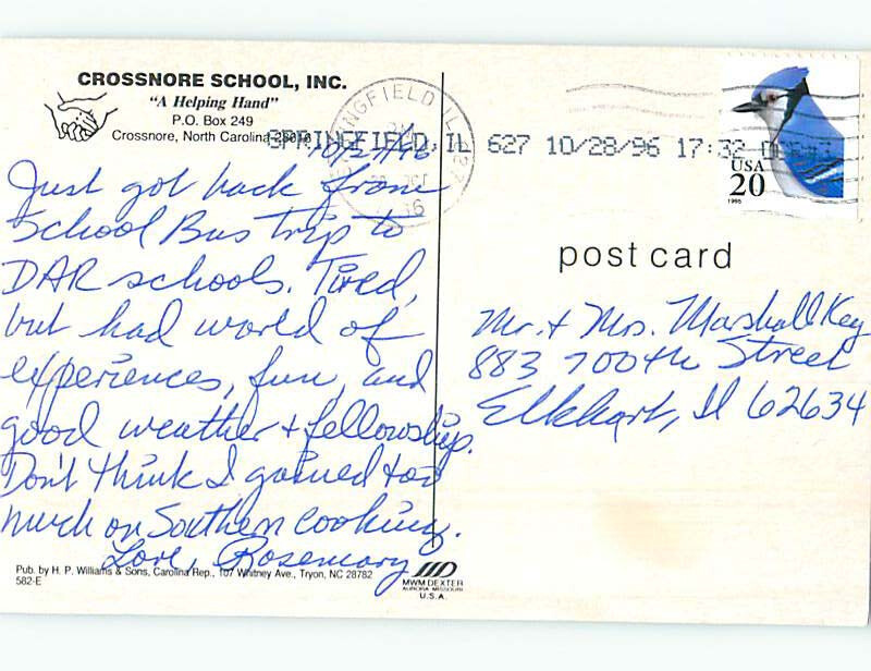 Pre1980 FOUR VIEWS ON CARD CROSSNORE SCHOOL Crossnore North Carolina