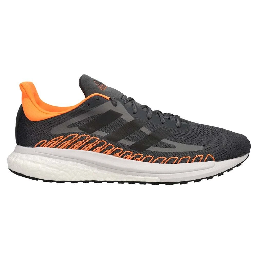 adidas Solar Glide St 3 Running Mens Black Orange Sneakers