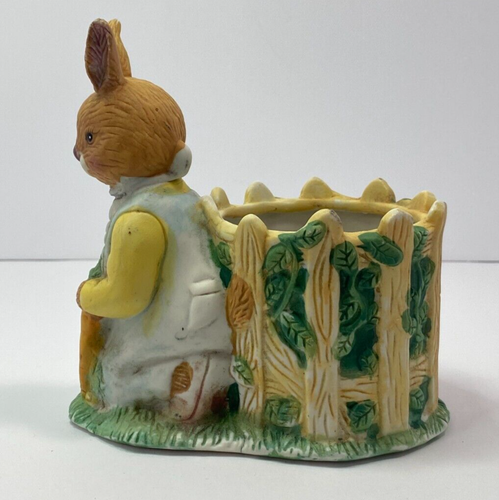 Vintage Easter Bunny Mr. and Mrs. Rabbit Couple Planters Easter Table Decor - Picture 7 of 24