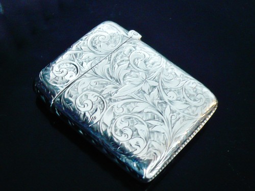 Antique Sterling Silver Vesta Case, Mitchell Bosley & Co, Birmingham 1890 - Picture 6 of 13