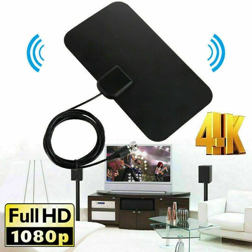 HD TV DTV Box Digital TV Antenna 50 Miles Booster Indoor Aerial HD Flat Design