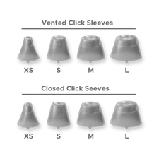 Pack of 6 Click Sleeve for Signia Silk X Hearing Aids (7X, 5X, 3X, 2X & 1X)