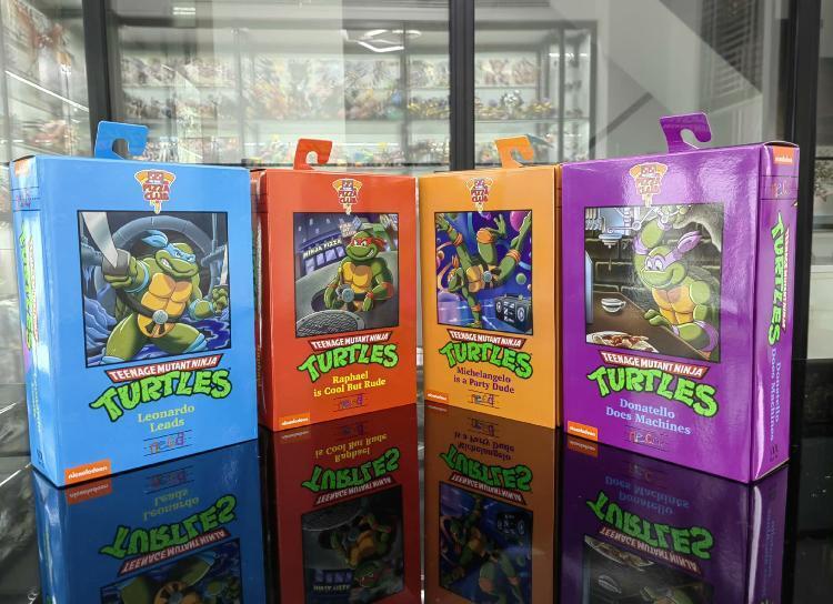 NECA Pizza Club TMNT Teenage Mutant Ninja Turtles 4 Characters