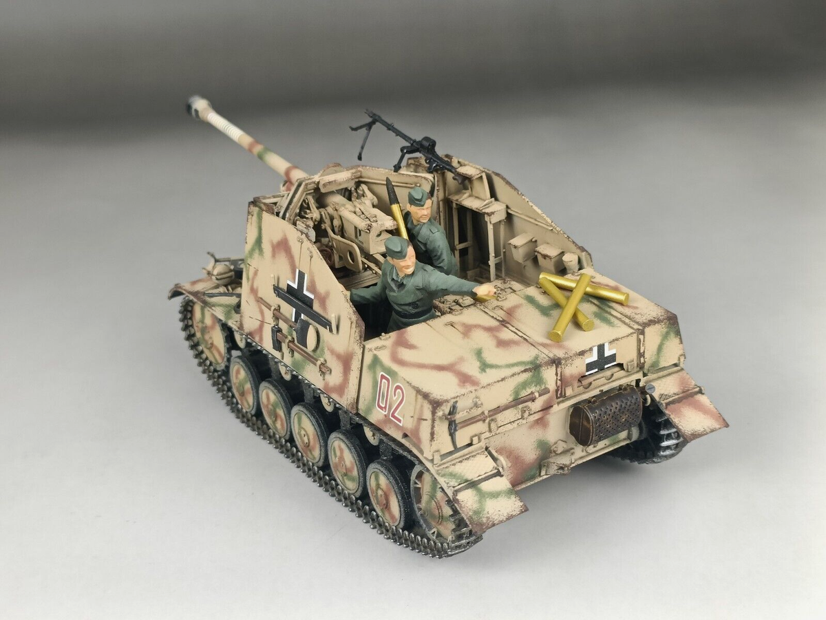 1/35 Built WWII German Marder II Tank Destroyer w/2 Figures