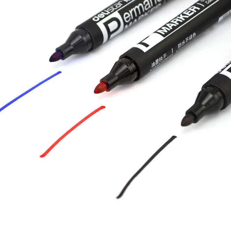 10pcs/Set Permanent Mark schwarz Blau Rot 14cm Aufzählungszeichen Pens Neu - Bild 2 von 4