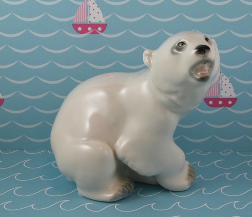 Schöner Vintage UdSSR Lomonossow Porzellan Eisbär - Bild 1 von 3